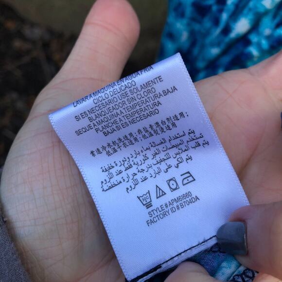 BCBGMAXazria One Shoulder Grecian Maxi Empire Waist Cyan Blue Wave Combo M - Picture 6 of 6